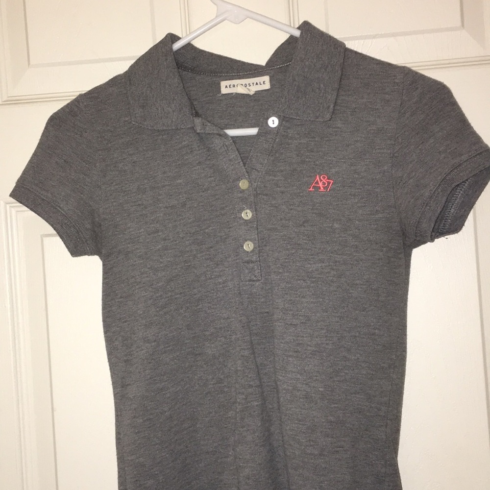 ✏️📚3 for $10📚✏️ Gray short sleeve polo